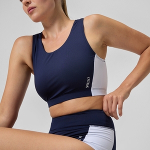 Jetstream Crop top Femme Colourblock bleu marine/blanc