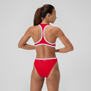 Women's Jetstream Solid Bound Scoop One Piece Red