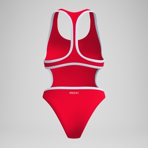 Women's Jetstream Solid Bound Scoop One Piece Red