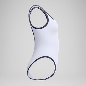 Jetstream Maillot de bain Femme Solid Scoop Bound blanc/bleu marine