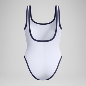 Jetstream Maillot de bain Femme Solid Scoop Bound blanc/bleu marine