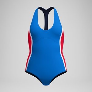 Women's Jetstream Colorblock Boyleg One Piece Blue/Red