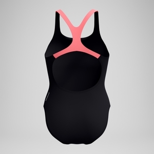 Women's Medley Logo Swimsuit Black/Coral