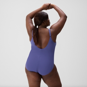 AquaNite Formender Plus-Size-Badeanzug Blau für Damen