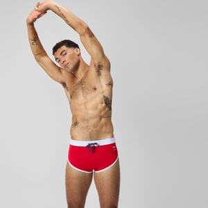 Men's Jetstream Retro Logo Brief Red - 38