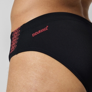 HyperBoom Splice-Badehose Schwarz/Koralle für Herren