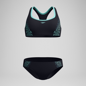 Women's Placement Bikini Black/Blue