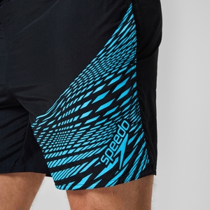 HyperBoom Splice-Badeshorts 40 cm Schwarz/Blau für Herren