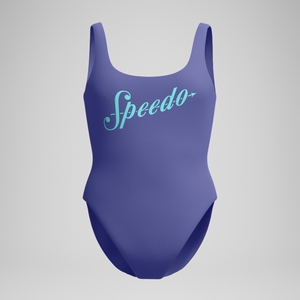 Women's Logo Deep U-Back One Piece Purple/Blue