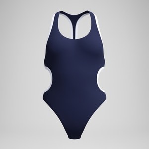 Jetstream Maillot de bain Femme Bound Cut Out bleu marine/blanc