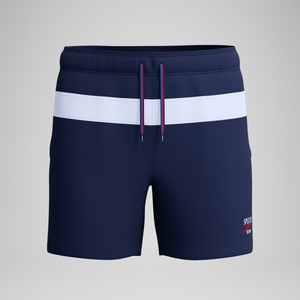 Jetstream Short de bain à rayures Colourblock 40 cm, hommes, bleu marine/blanc