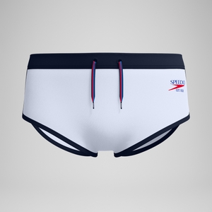 Men's Jetstream 3.5'' Logo Brief White/Navy