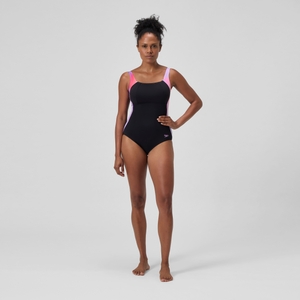 Women's Shaping LunaLustre Printed One Piece Black/Pink