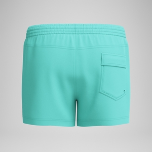 Einfarbige Retro-Badeshorts 33 cm Türkis für Herren