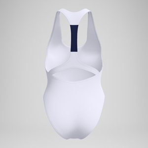 Women's Jetstream Colourblock Logo Racerback Swimsuit White/Navy