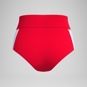 Women's Jetstream Colorblock Banded Boyleg Bottom Red/White