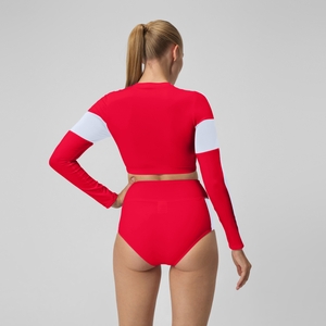 Women's Jetstream Colorblock Banded Boyleg Bottom Red/White