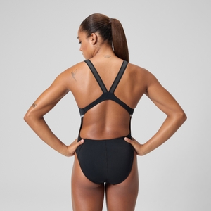 Monopièce à bretelles épaisses Vanquisher Collection pour femmes, noir/gris
