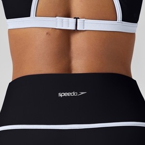Gebundene Badeshorts Schwarz für Damen