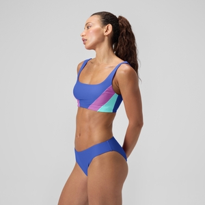 Women's Colorblock Scoop Bikini Top Blue