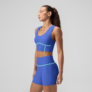 Women's Bound Bikini Crop Top Blue