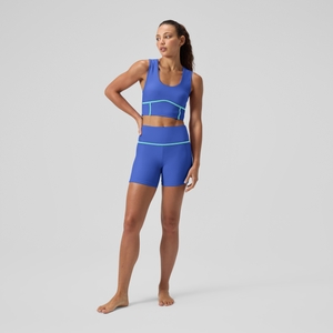 Women's Bound Bikini Crop Top Blue