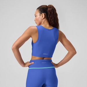 Women's Bound Bikini Crop Top Blue