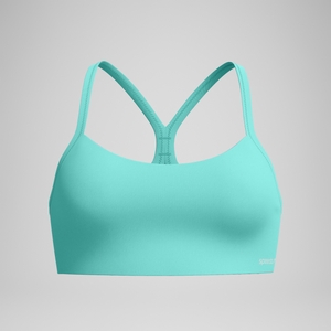 Haut de bikini Femme Solid Racerback fines bretelles turquoise