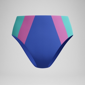 Women's Colorblock Highwaist Bottom Dark Blue - 2XS