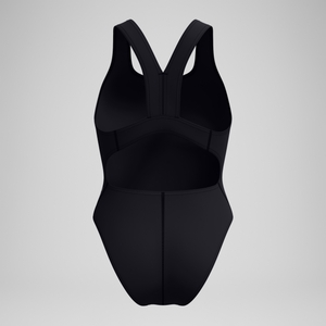 Women's Solid Super Pro One Piece Black