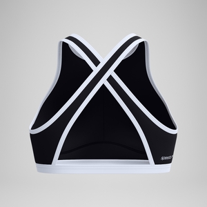Women's Bound Highneck Crop Top Black