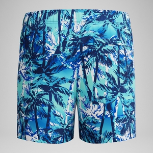 Bedruckte Badeshorts 33 cm Blau für Jungen