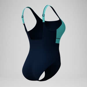Women's Shaping Contour Eclipse Swimsuit Navy/Turquoise