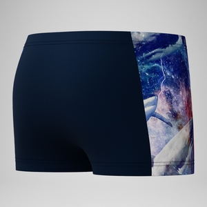Aquashorts mit Digital-Panel Marineblau für Jungen