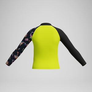 Boys' Printed Long Sleeve Rash Top Yellow