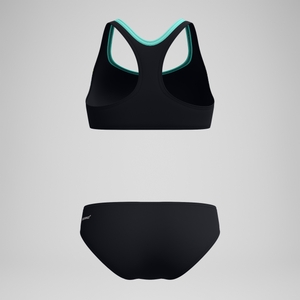 Placement-Bikini Schwarz/Gelb für Damen