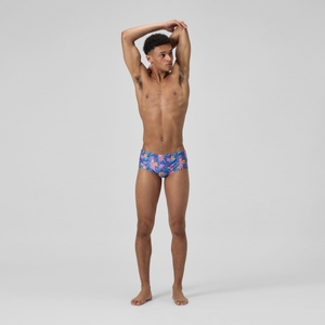 Men's Club Training 13.5cm Printed Brief Navy/Pink