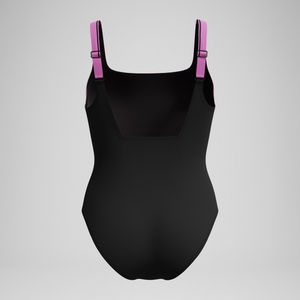 Maillot de bain Femme effet galbant Contour Eclipse noir/rose
