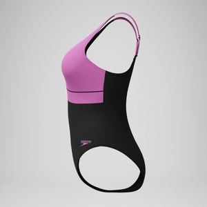 Maillot de bain Femme effet galbant Contour Eclipse noir/rose