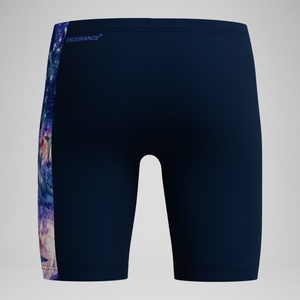Schwimmhose mit Digital-Panel Marineblau für Jungen