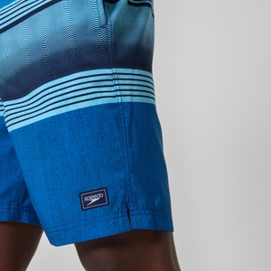 Short de bain Bondi imprimé 50 cm, hommes, bleu