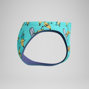 Slip de bain Homme Club Training imprimé 5 cm turquoise