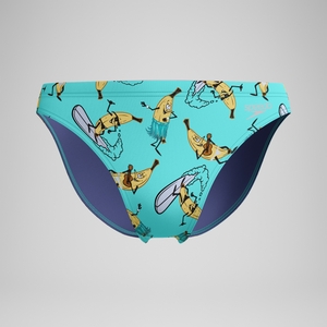 Slip de bain Homme Club Training imprimé 5 cm turquoise