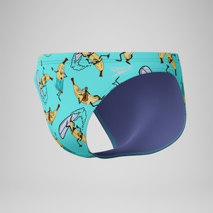 Slip de bain Homme Club Training imprimé 5 cm turquoise