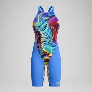 Fastskin LZR Pure Valor 2.0 Schwimmanzug mit geschlossenem Rücken Blau/Pink für Damen