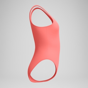 Women's Textured Deep U-Back Swimsuit Coral