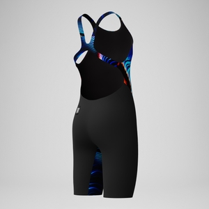 Combinaison partielle Fille Max Fastskin Endurance+ dos ouvert noir/bleu