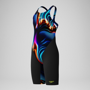 Combinaison partielle Fille Max Fastskin Endurance+ dos ouvert noir/bleu