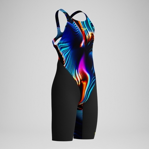 Combinaison partielle Fille Max Fastskin Endurance+ dos ouvert noir/bleu