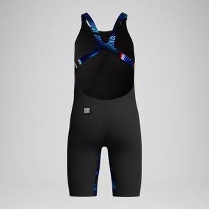 Combinaison partielle Fille Max Fastskin Endurance+ dos ouvert noir/bleu